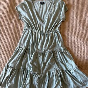 Wild Fable Light Green Tiered Midi Dress